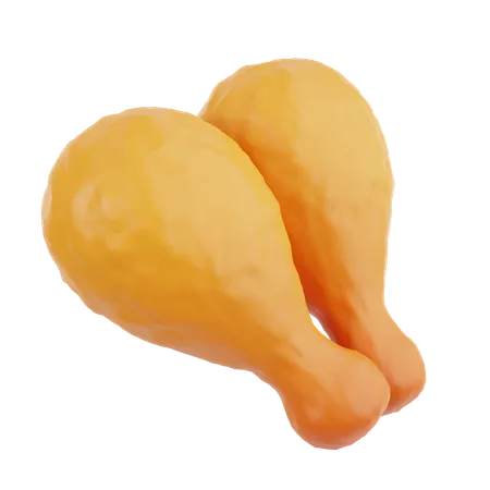 Pollo frito  3D Icon