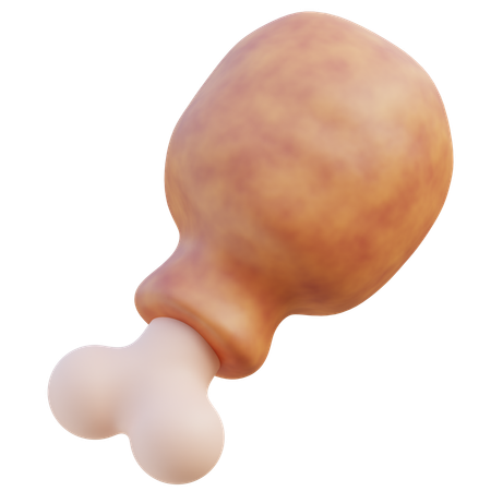 Pollo frito  3D Icon