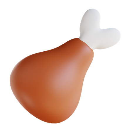 Pollo frito  3D Icon