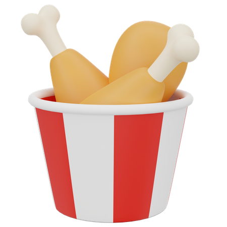 Pollo frito  3D Icon
