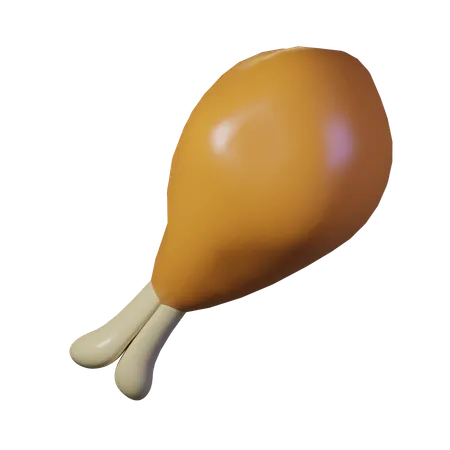 Pollo frito  3D Icon