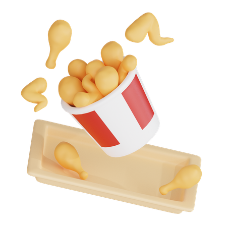 Pollo fritto  3D Icon