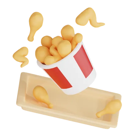 Pollo fritto  3D Icon