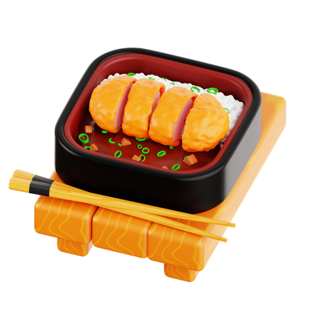 Pollo katsu teriyaki  3D Icon