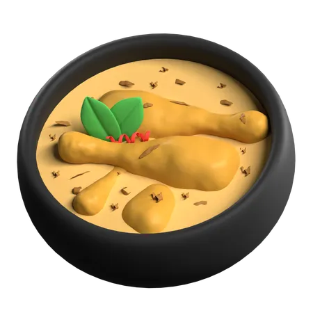 Opor de pollo  3D Icon