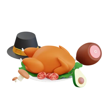 Pollo turco  3D Icon