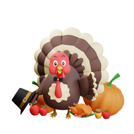 Pollo turco  3D Icon