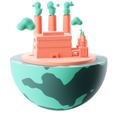 Pollution  3D Icon