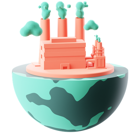 Pollution  3D Icon