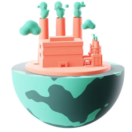 Pollution  3D Icon