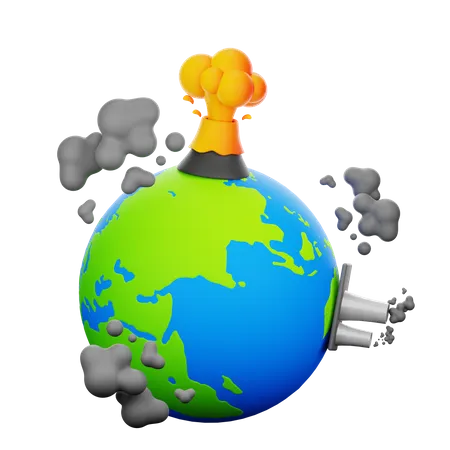 Pollution  3D Icon