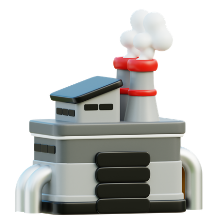Pollution en usine  3D Icon