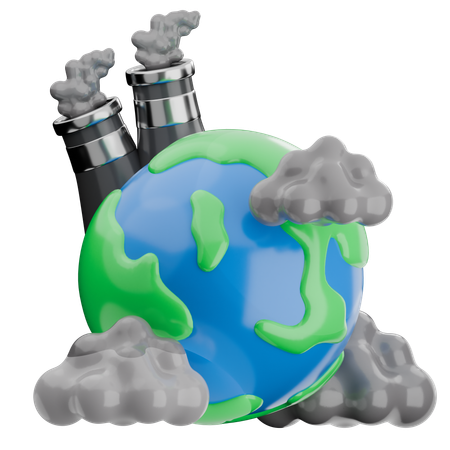 Pollution mondiale  3D Icon