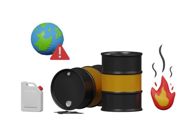 Pollution par les hydrocarbures  3D Icon