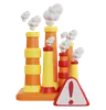 Pollution Warning Factory Smokestacks