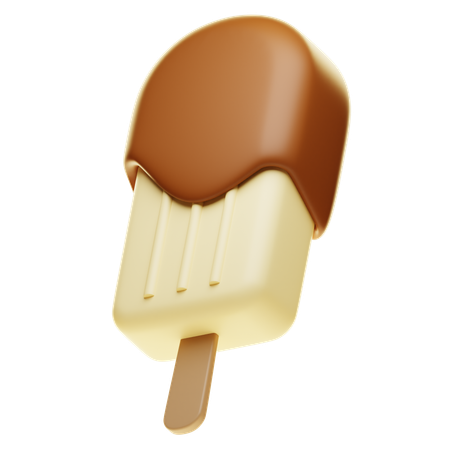 Polo de helado de chocolate  3D Icon