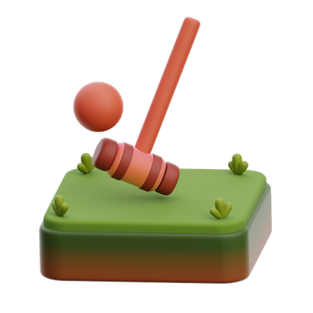 Polo Mallet And Ball  3D Icon