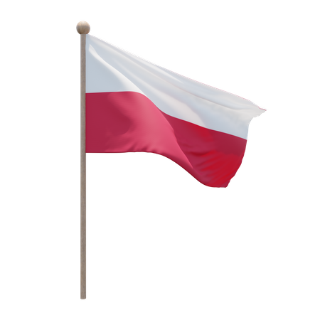 Mât de drapeau de Pologne  3D Icon