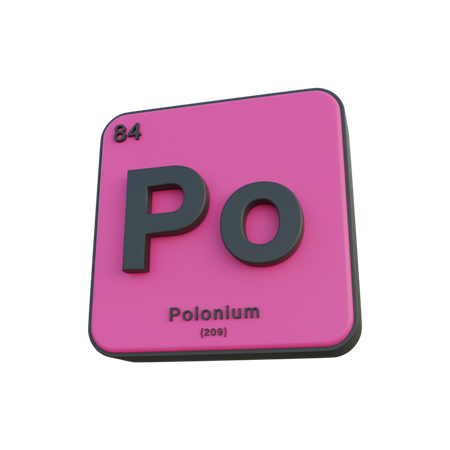 Polonium  3D Illustration