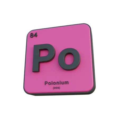 Polonium  3D Illustration