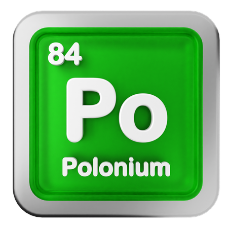 Polonium-Periodensystem  3D Icon