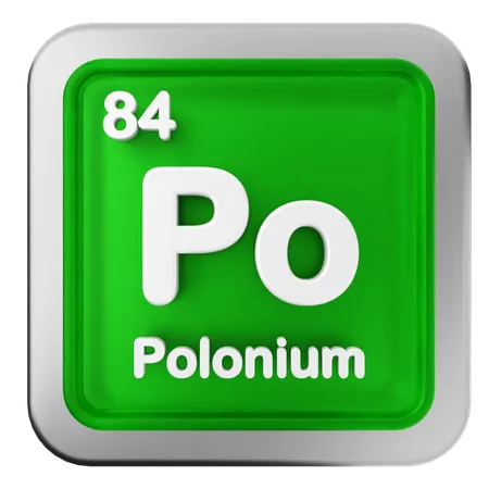 Polonium-Periodensystem  3D Icon