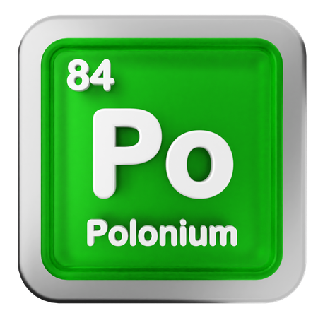 Polonium Periodic Table  3D Icon