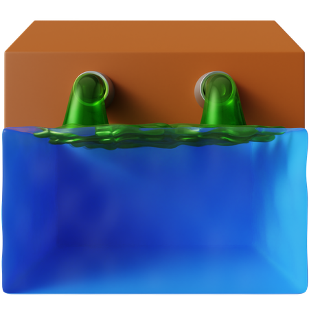 Poluição da água  3D Icon