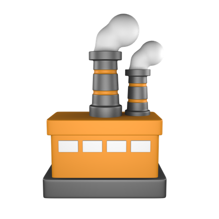 Poluição industrial  3D Icon