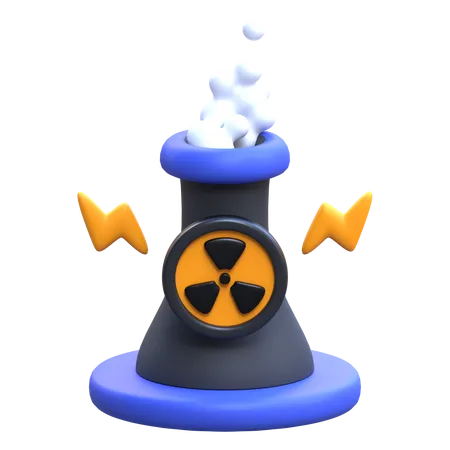 Renderizacao 3 D Icone De Energia Nuclear 3D Icon