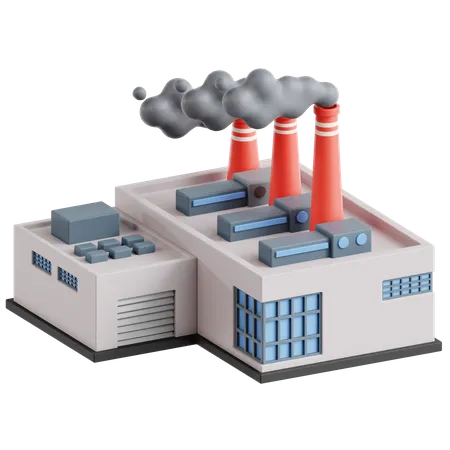 Poluição industrial  3D Icon