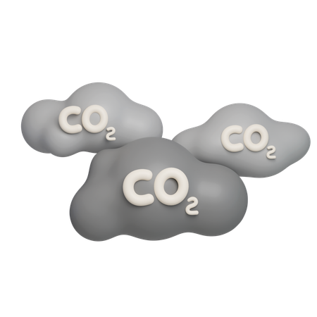 Poluição por carbono  3D Icon