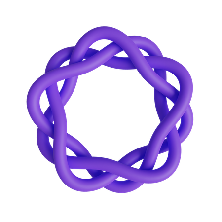 Poly-Twist-Knoten  3D Illustration