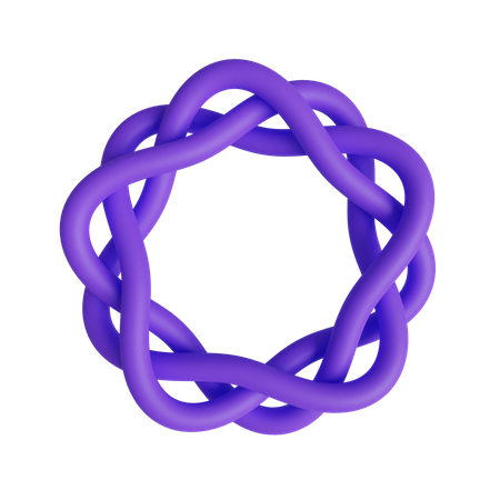Poly-twist knots  3D Illustration