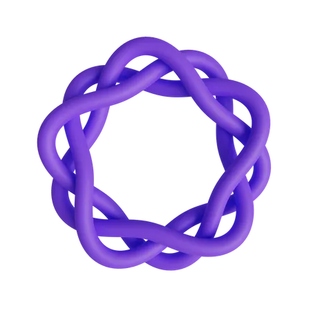 Poly-twist knots  3D Illustration