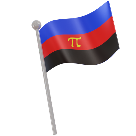 Polyamory Flag 3D Illustration