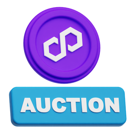 Polygon Aucation  3D Icon