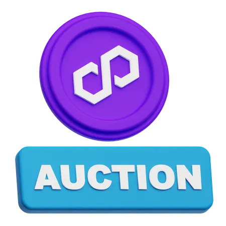 Polygon Aucation  3D Icon