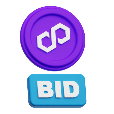 Polygon Bid  3D Icon