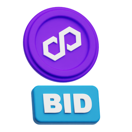Polygon Bid  3D Icon