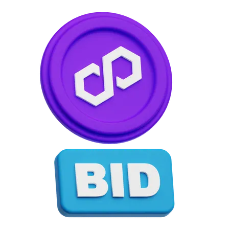 Polygon Bid  3D Icon