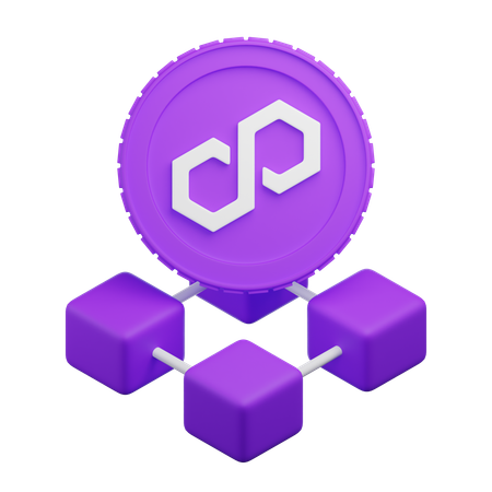 Polygon Blockchain  3D Icon