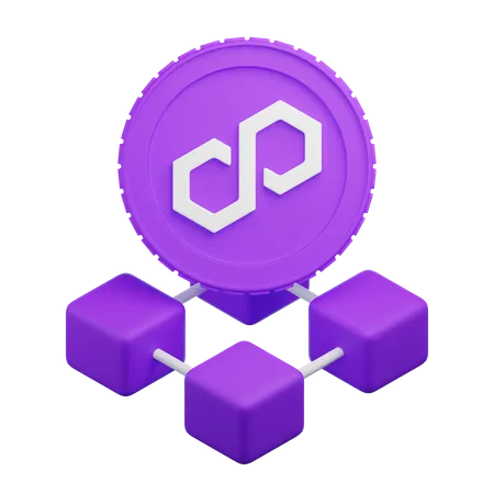 Polygon Blockchain  3D Icon