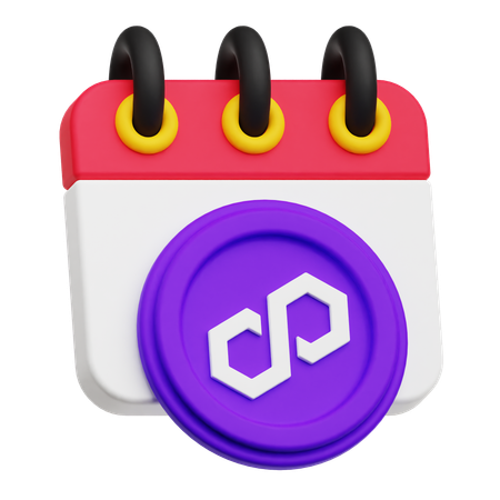 Polygon Calendar  3D Icon