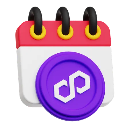 Polygon Calendar  3D Icon