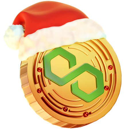 Polygon Christmas Coin  3D Icon