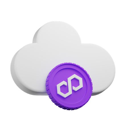 Polygon Cloud  3D Icon