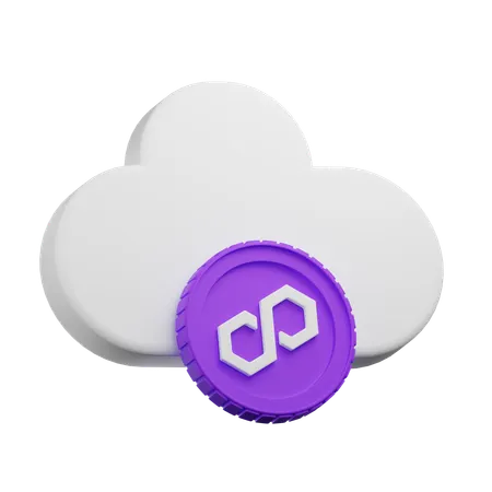 Polygon Cloud  3D Icon