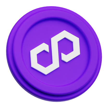 Polygon Coin  3D Icon