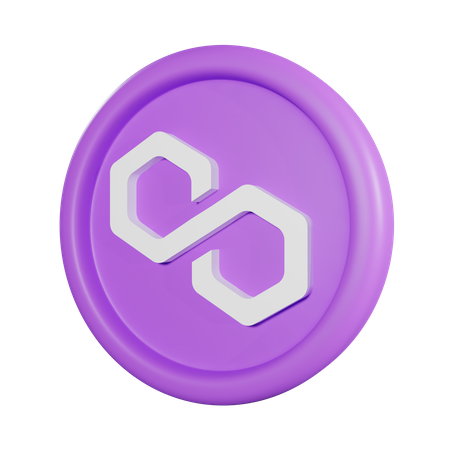 Polygon Coin  3D Icon